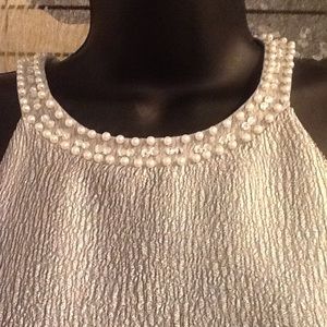 Jennifer Lopez Metallic Gray Dress